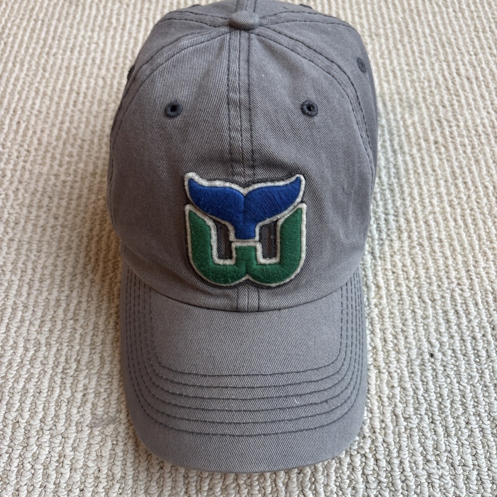 '47 Hartford Whalers NHL Franchise Cap Hat Size L Gray Green Blue White